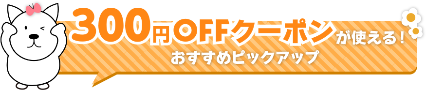 300円OFFクーポンが使える！おすすめピックアップ