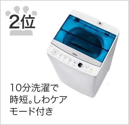 ハイアール全自動洗濯機 5.5kg　JW-C55A-W22,000円（税込）