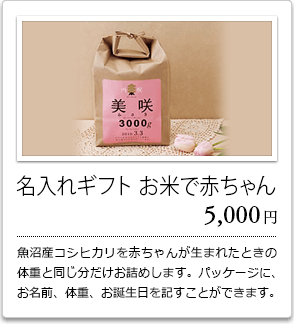 名入れギフト　お米で赤ちゃん